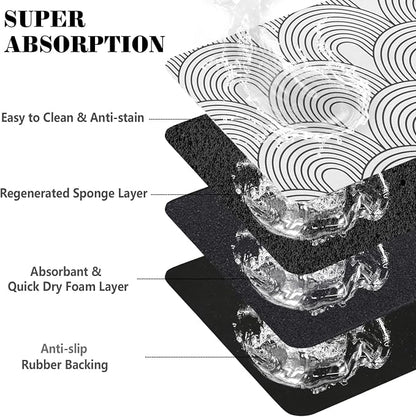 Dog Food Mats for Floors Absorbent, Pet Cat Food Mat - Image 3