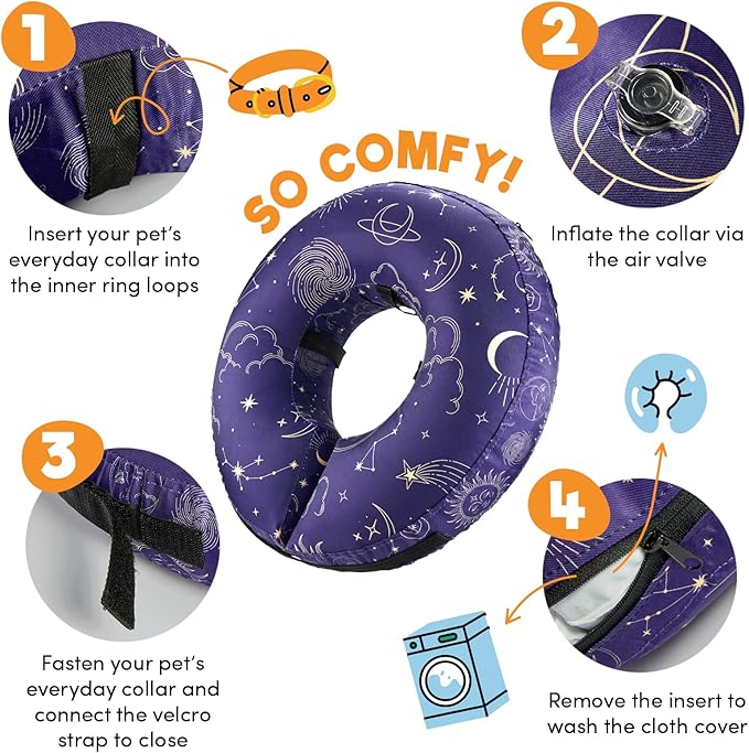 BENCMATE Inflatable Dog Cone Collar Alternative, Soft Dog Cone - Image 2