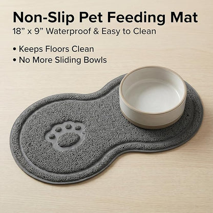 Non-Slip Pet Food Mat, Waterproof Dog Cat Bowl Placemat - Image 3