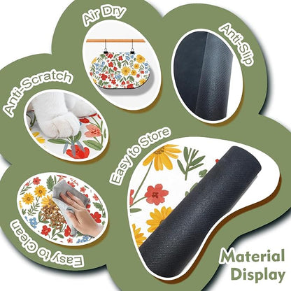 Absorbent Cat Mats for Food and Water 24''x16'', Non-Slip Rubber Mat for Cats - Image 3