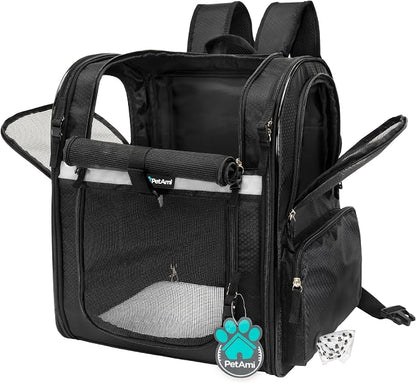 PetAmi Dog Backpack Carrier for Small Large Cat, Ventilated Pet Hiking Backpack - Image 8