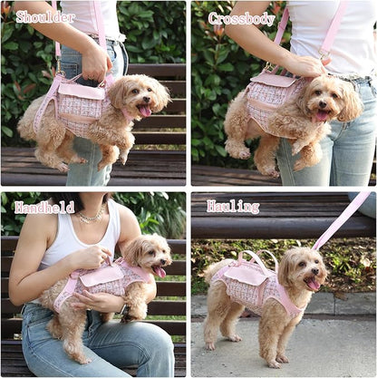 Dog Lift Harness Backpack for Small Dogs Cats, Adjustable Straps Dog Sling - Image 8