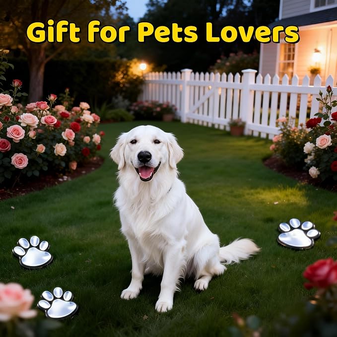 3pcs-Solar Paw Print Lights, Wireless of Cat Dog Animal Solar Lights Outdoor - Image 7