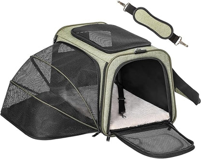Petsfit Expandable Cat Carrier Dog Carrier, Airline Approved Soft-Sided by Petsfit