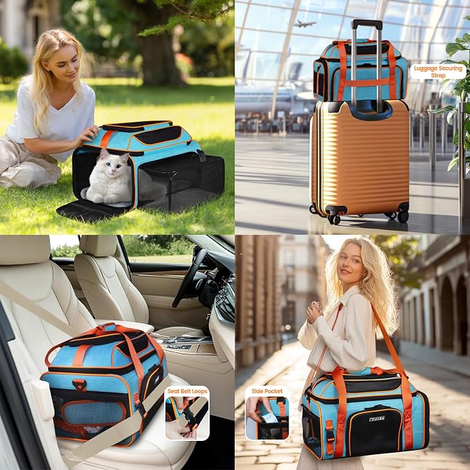 Petskd Top and Side Expandable Pet Carrier 19x13x9 Inches Southwest Allegiant - Image 7