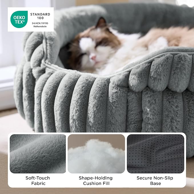 Bedsure ComfyFleece™ Medium Dog Bed, Washable Cute Pet Bed, Super Soft Corduroy - Image 3
