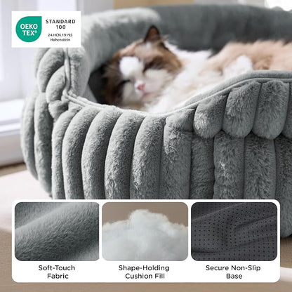 Bedsure ComfyFleece™ Medium Dog Bed, Washable Cute Pet Bed, Super Soft Corduroy - Image 3