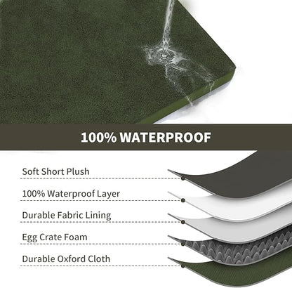 Plush Orthopedic Dog Bed for Medium Dogs & Puppies, Waterproof Dog Beds 29x18 - Image 4