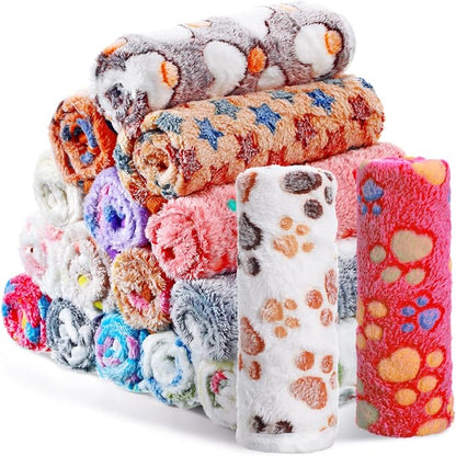 Chumia 18 Pcs Fleece Puppy Blanket Bulk, Soft Warm Pet Blanket by Chumia