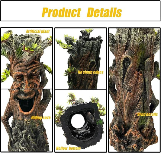Tfwadmx Fish Tank Tree Trunk Decoration Aquarium Statue Hollow Stump Root - Image 2