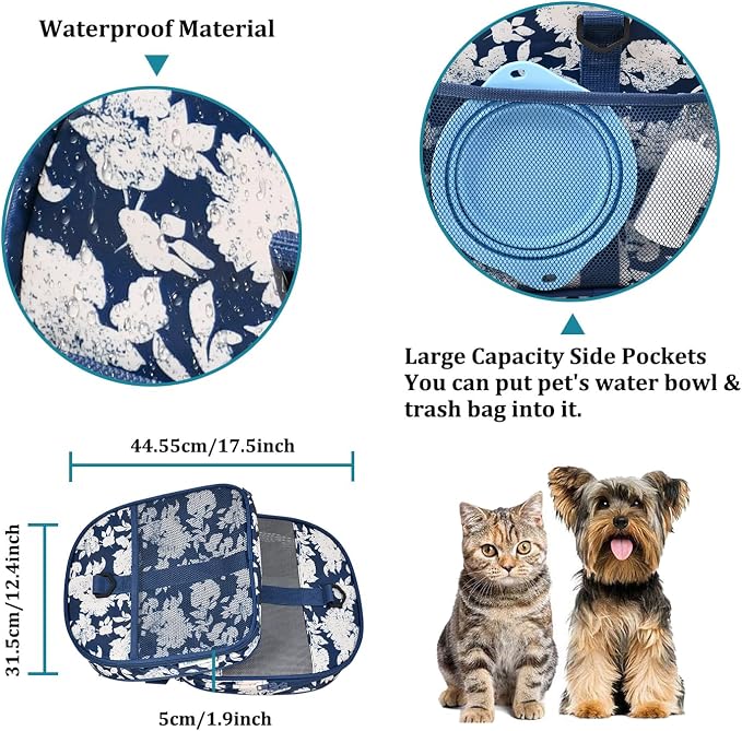 Soft-Sided Kennel Pet Carrier for Small Dogs, Airline Approved Cat Carriers Dog - Image 5