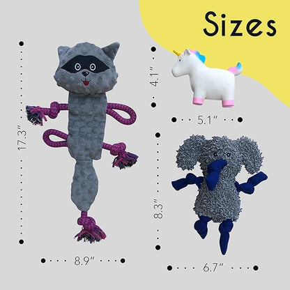 rocket & rex Dog Chew Toy Set for Small to Medium Breeds, Includes a Stuffing - Image 5