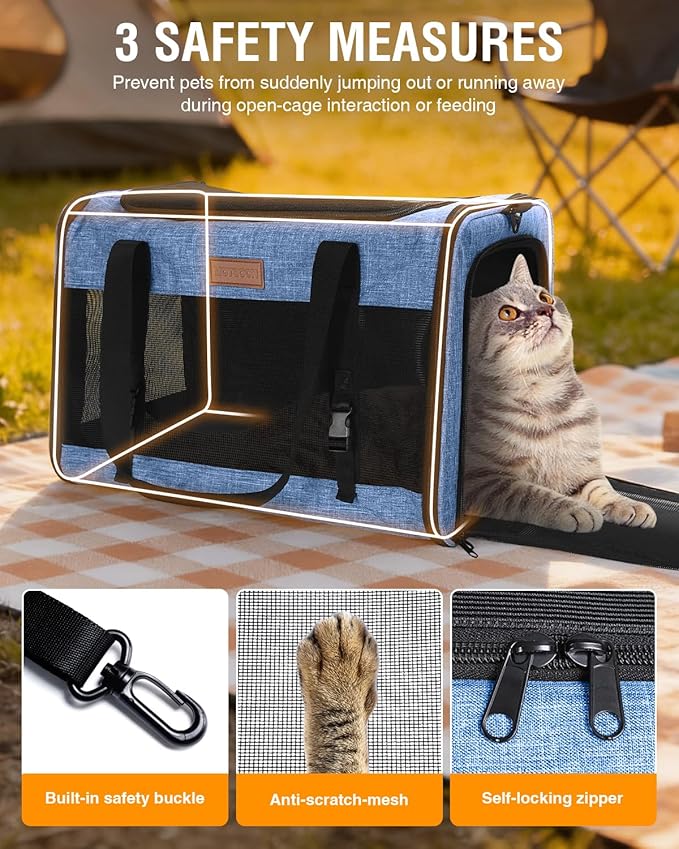 PETUX Large Pet Carrier for Large Cats ＆ Small Dogs - Image 4