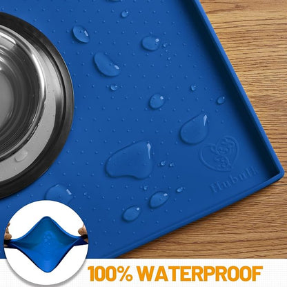 Hubulk Dog Feeding Mat, 100% Waterproof Food Grade Silicone Pet Food and Water - Image 4