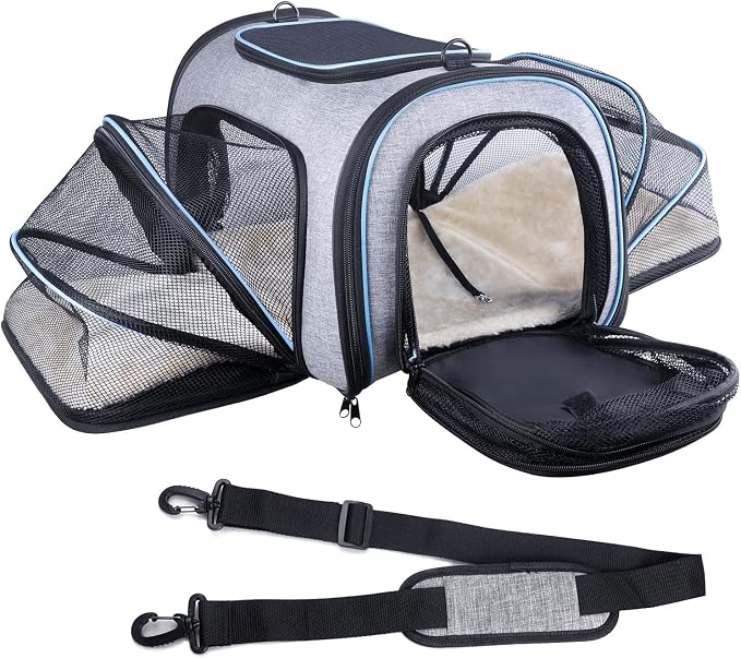Siivton Airline Approved Pet Carrier, 4-Way Expandable Cat Dog Carrier - Image 4