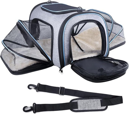 Siivton Airline Approved Pet Carrier, 4-Way Expandable Cat Dog Carrier - Image 4