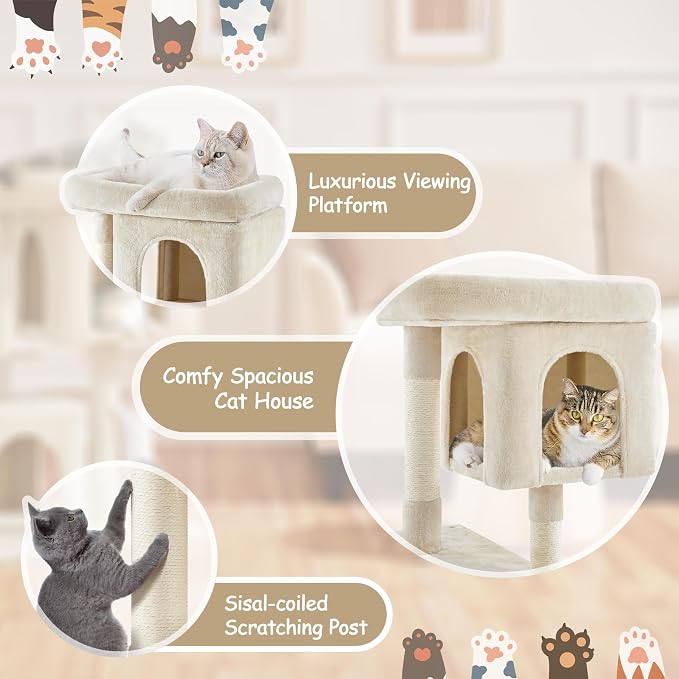 Yaheetech Cat Tree, 33.5in Cat Tower - Image 4