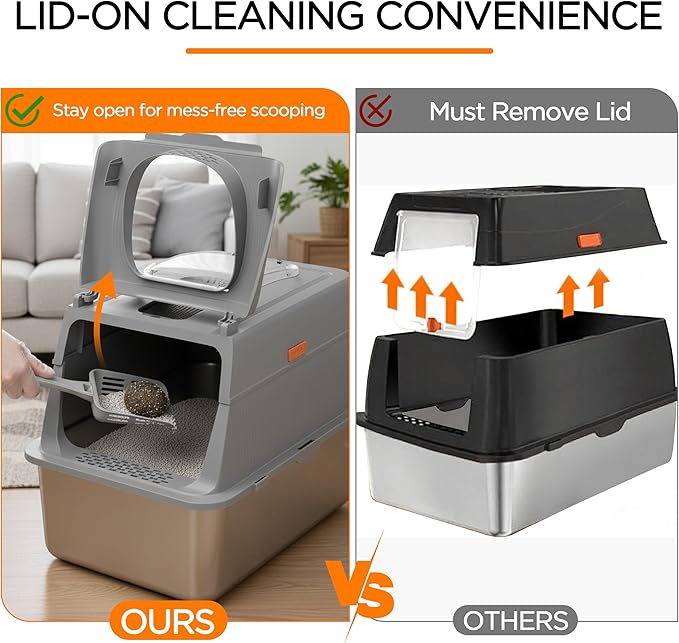 Anywish Stainless Steel Cat Litter Box - Image 4