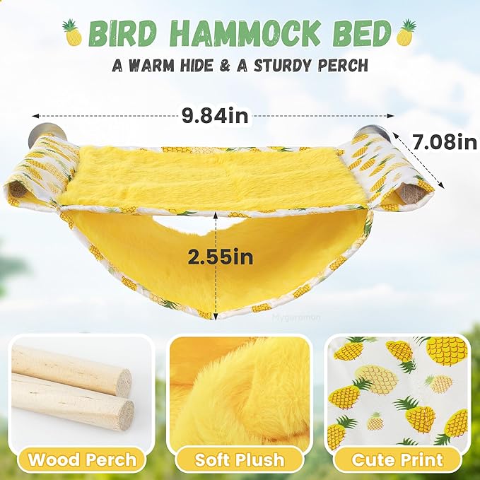 Mygeromon Bird Bed Hammock for Cage Parakeet Sleeping Hut Winter for - Image 6