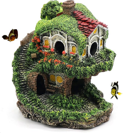 Aquarium Decor Hideaway Cave, Betta Fish Tank House Accessories by relaqcc