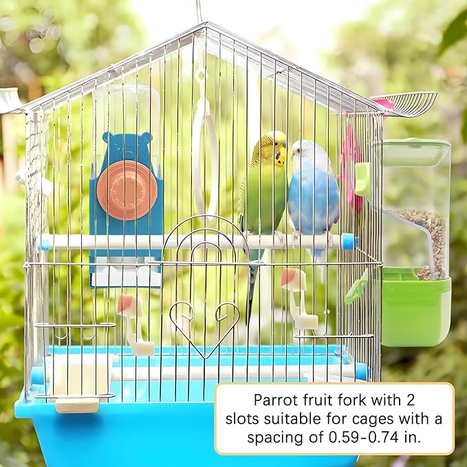 BNOSDM Automatic Bird Feeder Water Dispenser Set No Mess Bird Cage Feeders - Image 3