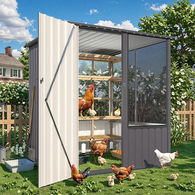 AECOJOY 5 x 5 FT Outdoor Large Bird Cage, Parrot Cage - Image 6