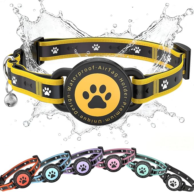 Airtag Cat Collar Breakaway, Reflective Cat Collar by Unknown