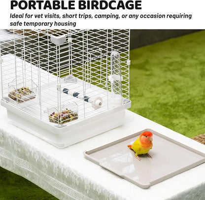 14.6" Portable Travel Bird Cage, Parrot Cage, Ample Room - Image 7