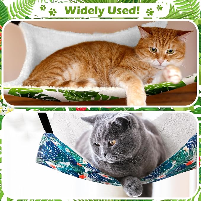 Jetec 2 Pack Cat Hammock for Cage, Catio Accessories Reversible Soft Cats Bed - Image 3