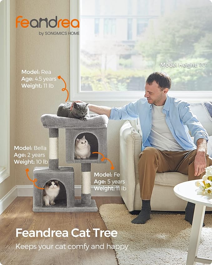 Feandrea Cat Tree, 29.1-Inch Cat Tower, Plush Condo - Image 2