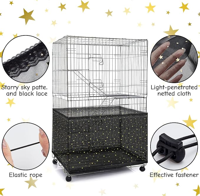 Shappy Large Bird Cage Birdcage Nylon Mesh Net Cover Seed Feather Catcher - Image 3