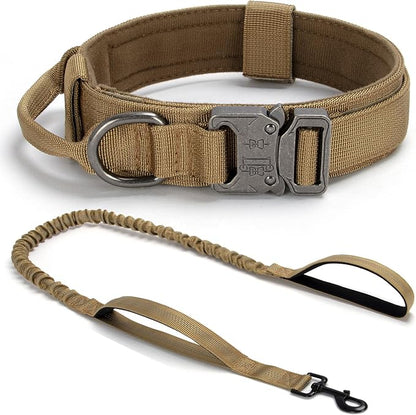 Tactical Dog Collar Set, Adjustable Military Training Nylon Dog Collar by CADONO