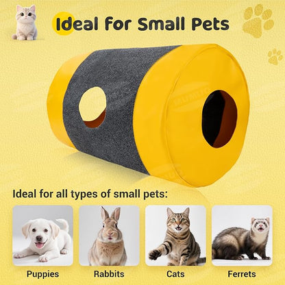 Cat Play Bag Collapsible Cat Tunnel Activity Center Mat Play Rug Cats Activity - Image 8
