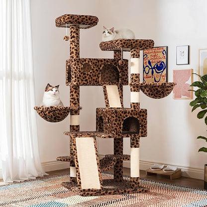 SHA CERLIN 65in Larger Cat Tree Tower Condo by SHACERLIN