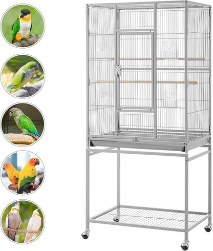 Topeakmart 53.5inch Height Large Bird Cage Extral Space Parrot Cage - Image 3