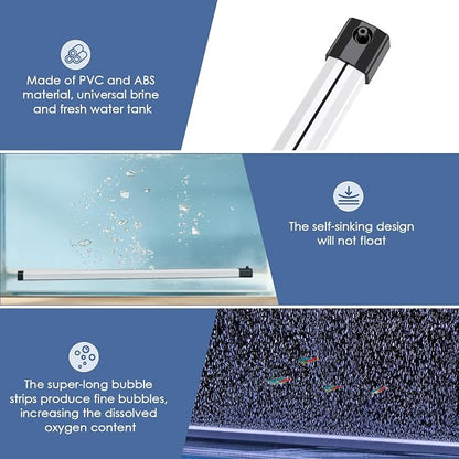 hygger Aquarium Bubble Strip, Nano Air Bubble Curtain Wall Aquarium, Quiet High - Image 4