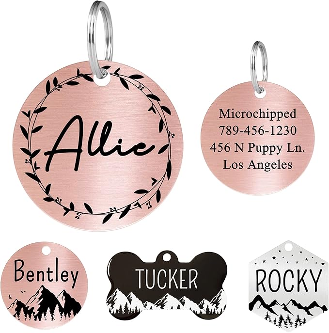 Ultra Joys Stainless Steel Dog Nametag by UltraJoys