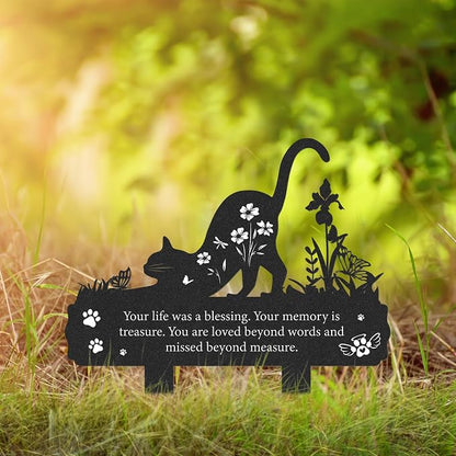Grave Markers for Cemetery for Cat, Metal Grave Markers Yard Memorial Pet - Image 6