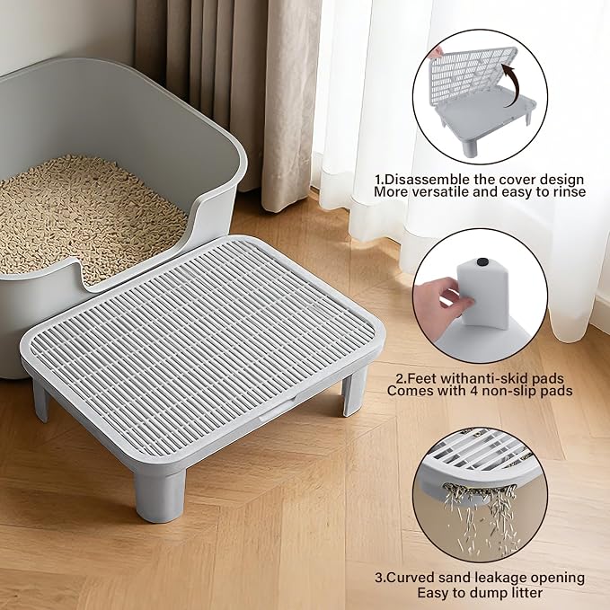 Adjustable Cat Step Ramp, Double Layer Litter Box Step - Image 2