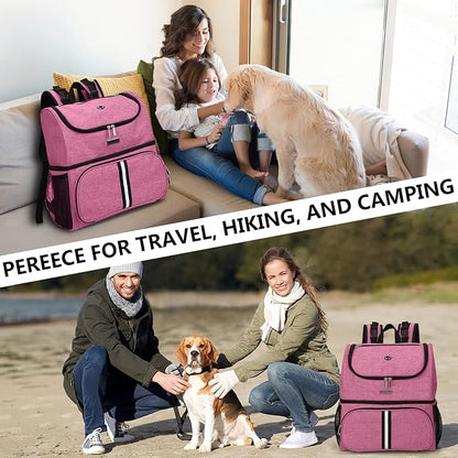 BAGLHER Pet Travel Bag, Double-Layer Pet Supplies Backpack, Pet Travel Backpack - Image 7