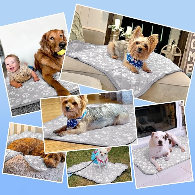 Rywell Cooling Mat for Dogs New Grey Edition, Washable Non-Toxic Summer Pet - Image 7