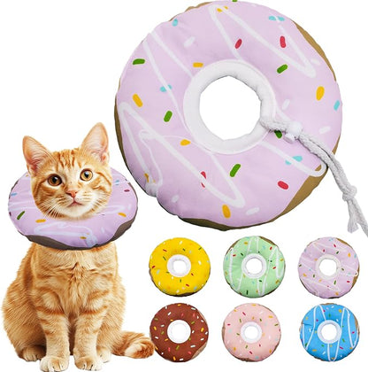 Cat Cone Collar Soft, Adjustable Cat Recovery Collar Kitten Cones to Stop by Seyezo