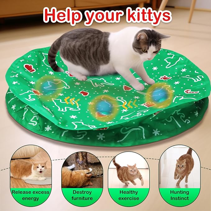 Interactive Cat Toys Ball Fast Rolling in Pocket, Motion Activate Chirping Cat - Image 7