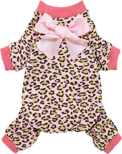 Fitwarm Leopard Dog Pajamas, Fleece Dog Clothes by Fitwarm