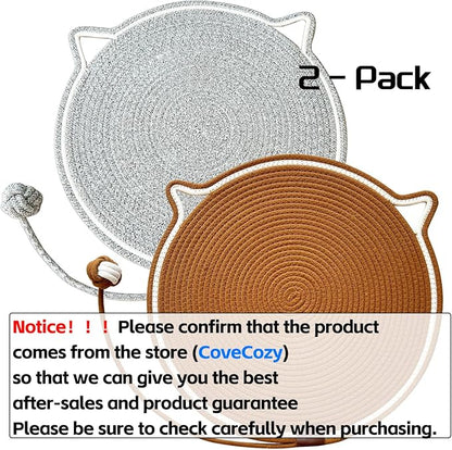 Cat Scratching Mat Natural Cotton Rope Cat Scratching Pad, Large Size Scratcher - Image 3