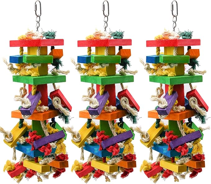 RUBY.Q 3 Pack Large Parrot Toy, 20in Bird Parrot Toy, African Grey and a by RUBY.Q
