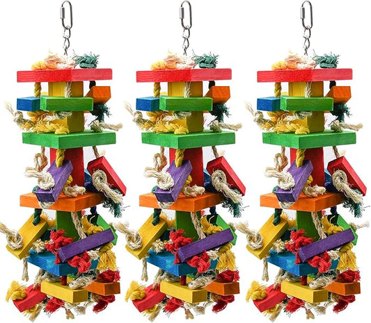 RUBY.Q 3 Pack Large Parrot Toy, 20in Bird Parrot Toy, African Grey and a by RUBY.Q