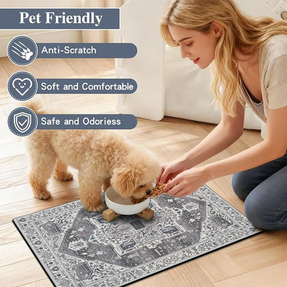 famibay Dog Food Mat, Absorbent Cat Dog Mats - Image 4