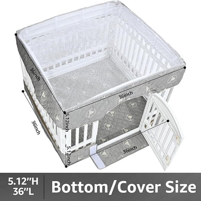 PJYuCien Dog Playpen Bottom Pad and Cover Fits - Image 2