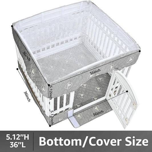 PJYuCien Dog Playpen Bottom Pad and Cover Fits - Image 2
